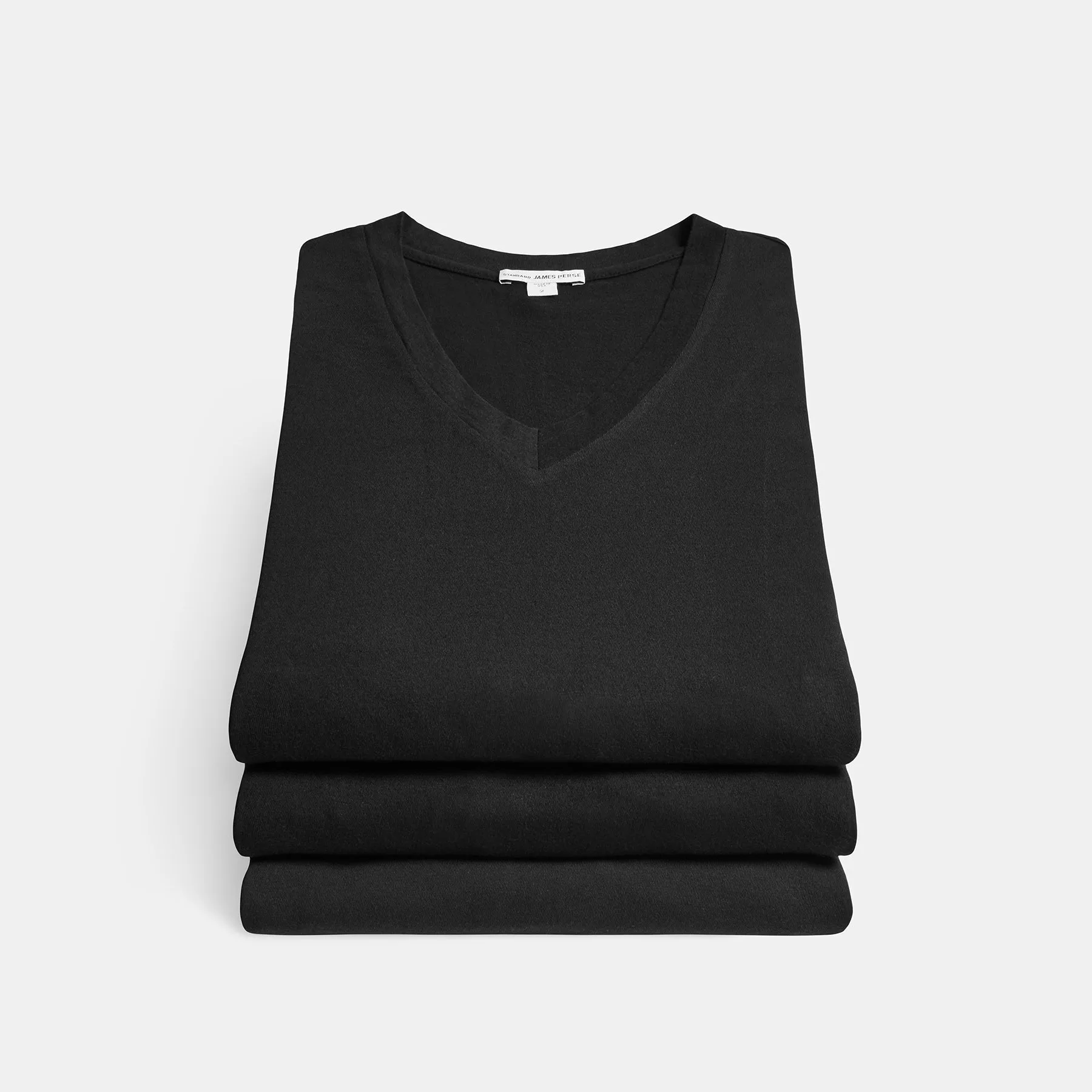 3 Pack Short Sleeve V Neck Tee - Black