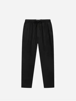 August Men's Organic Linen Trousers | Black