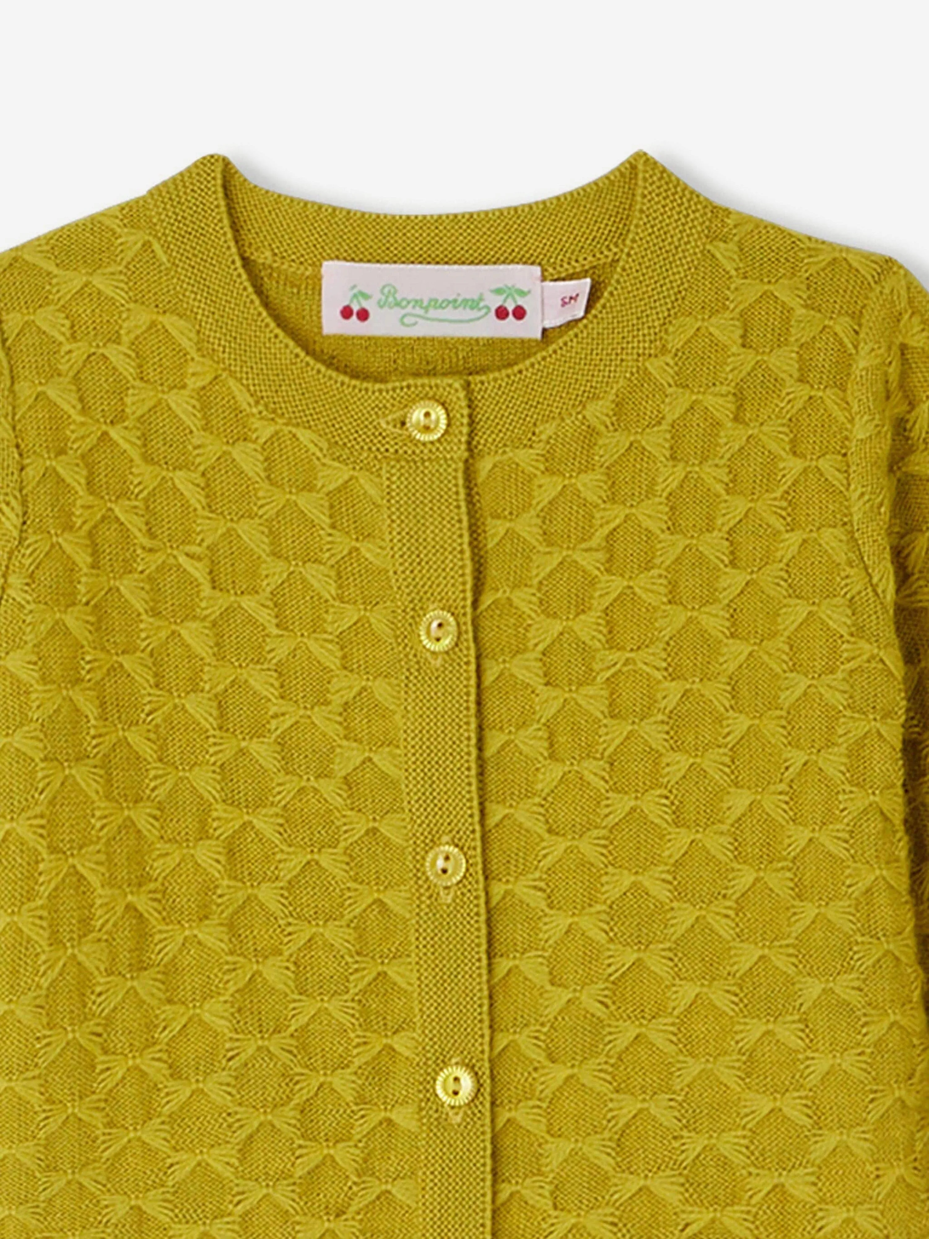 Bonpoint Baby Girls Garancia Cardigan in Yellow