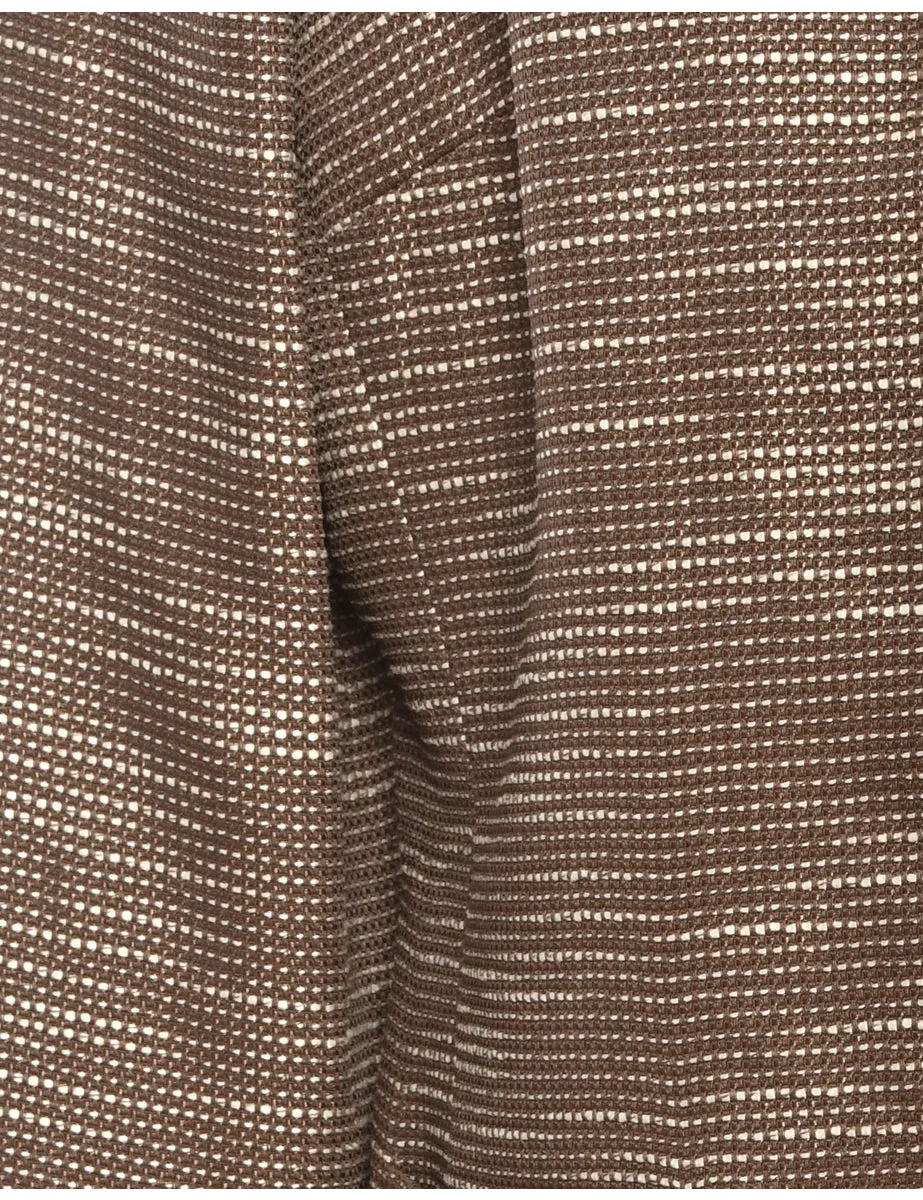 Brown Patterned Classic Jacket - L