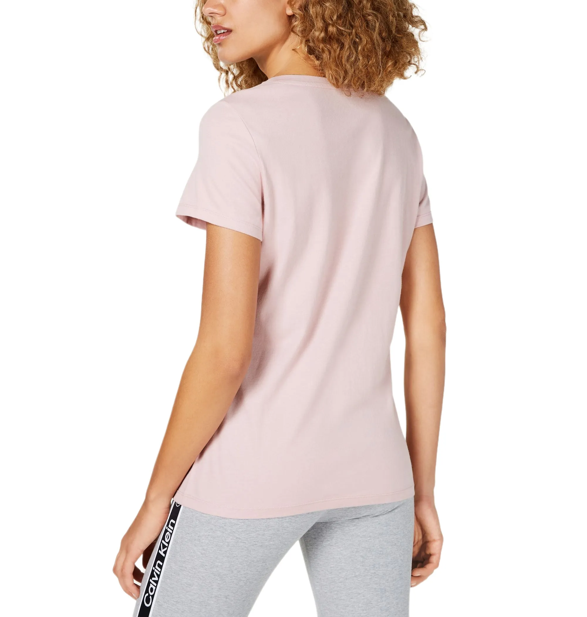 Calvin Klein Performance Women's V-Neck Active T-Shirt, Pink, S