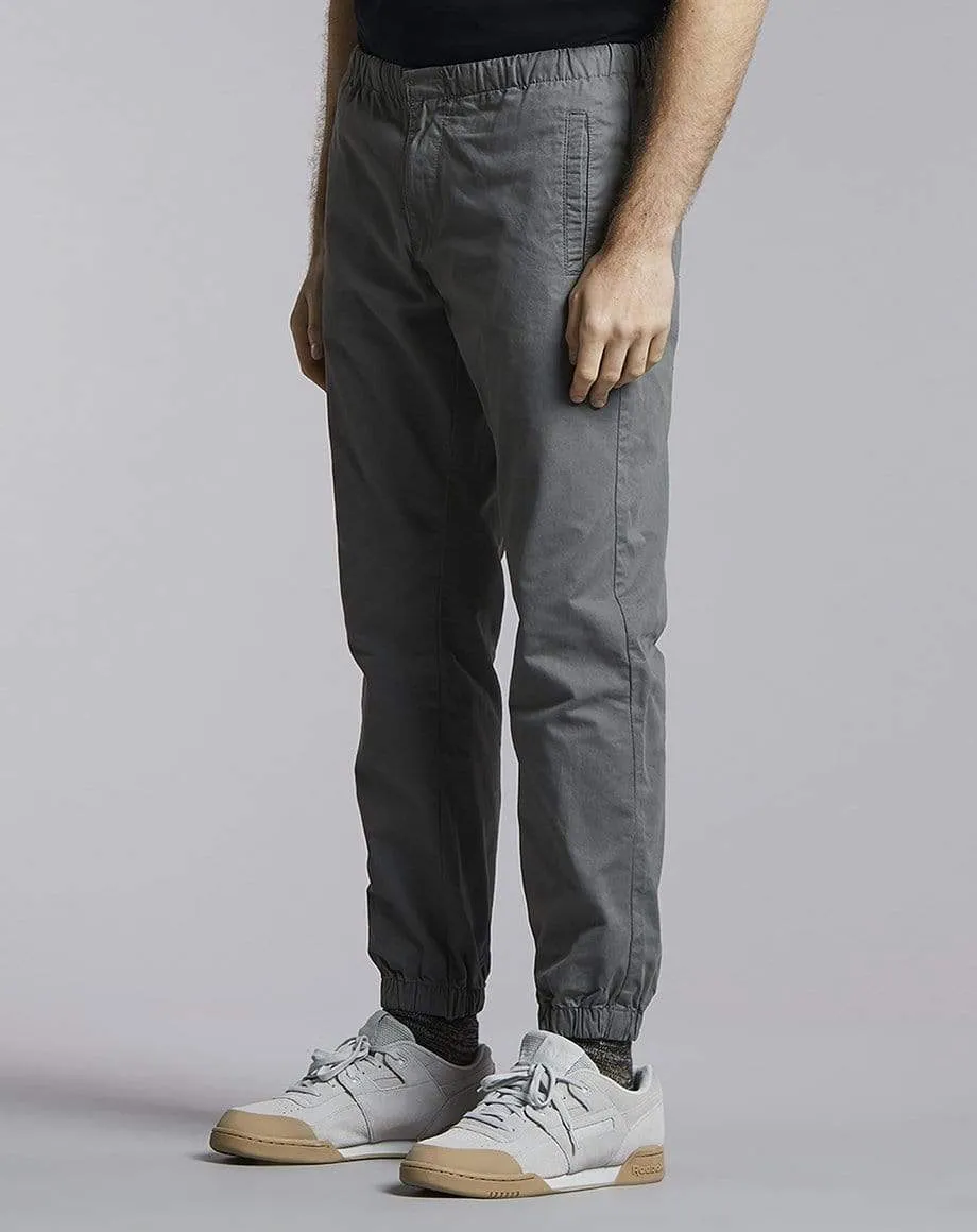 Caven Cuffed Mens Trousers | Grey