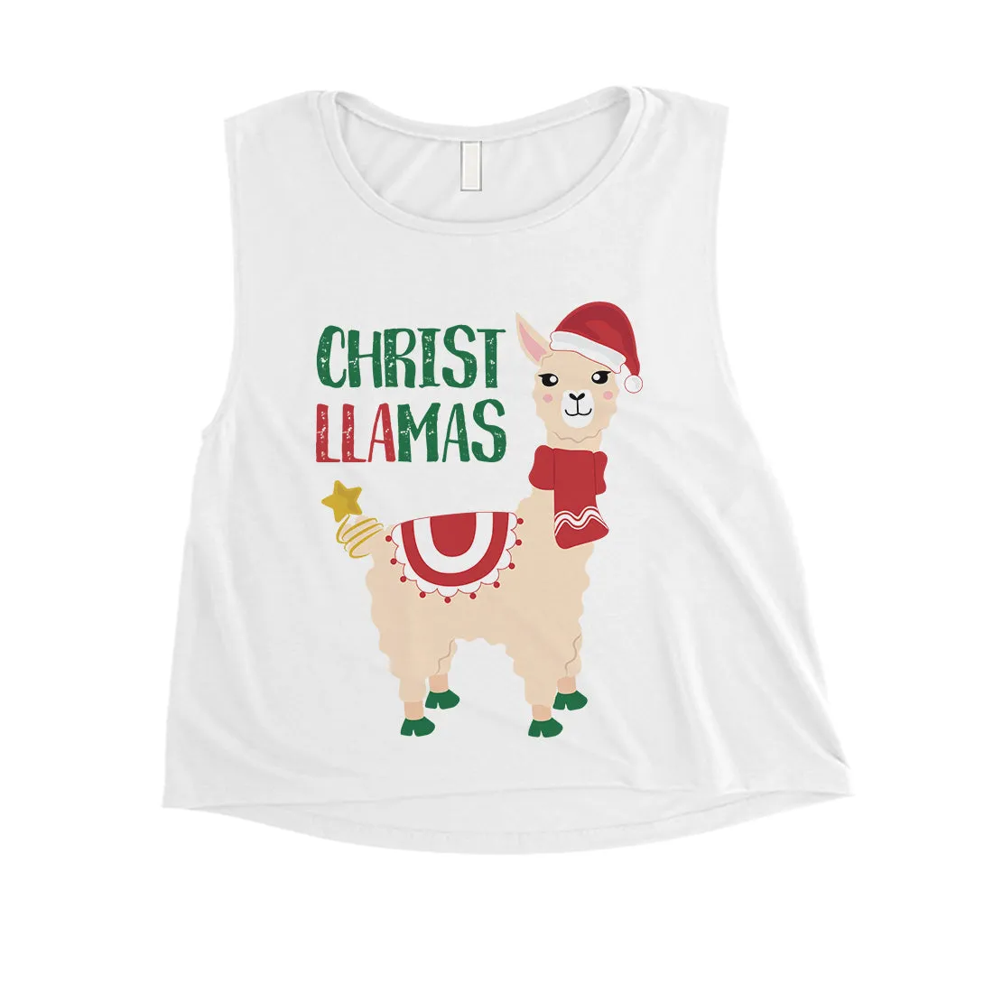 Christ Llamas Womens Crop Top