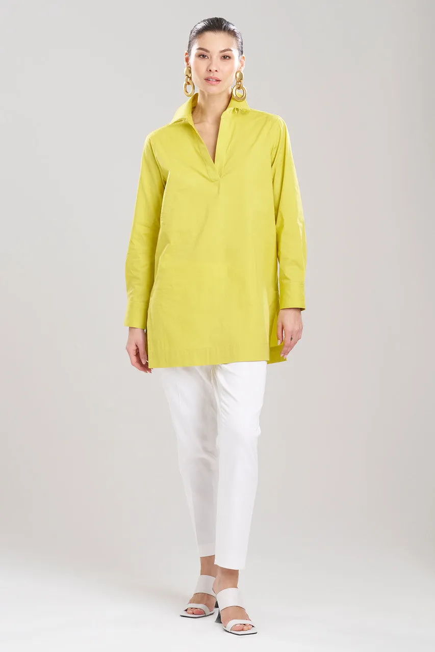 Cotton Poplin Tunic Shirt