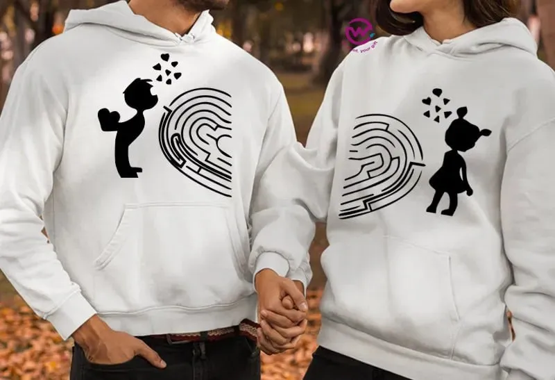 Couple Hoodie-Couples Icons