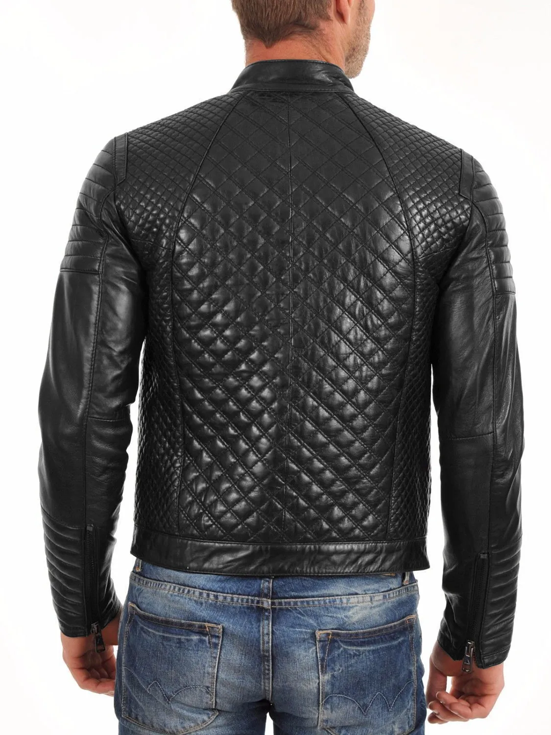 Dorith Classic Black Quilted Leather Jacket