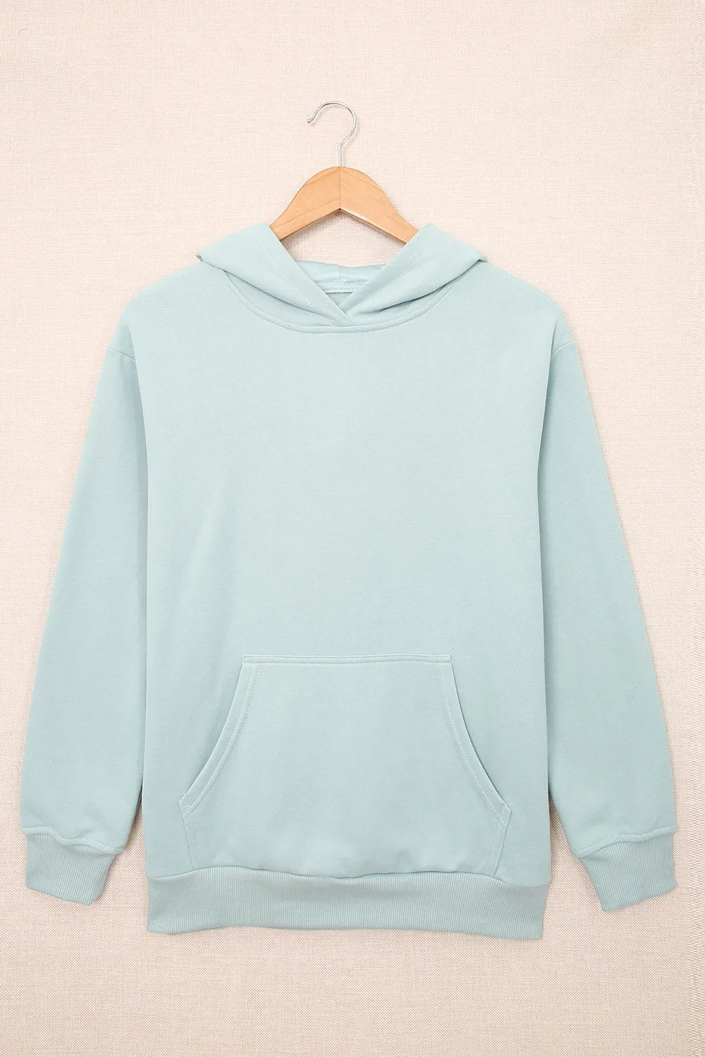 Dropped Shoulder Kangaroo Pocket Hoodie