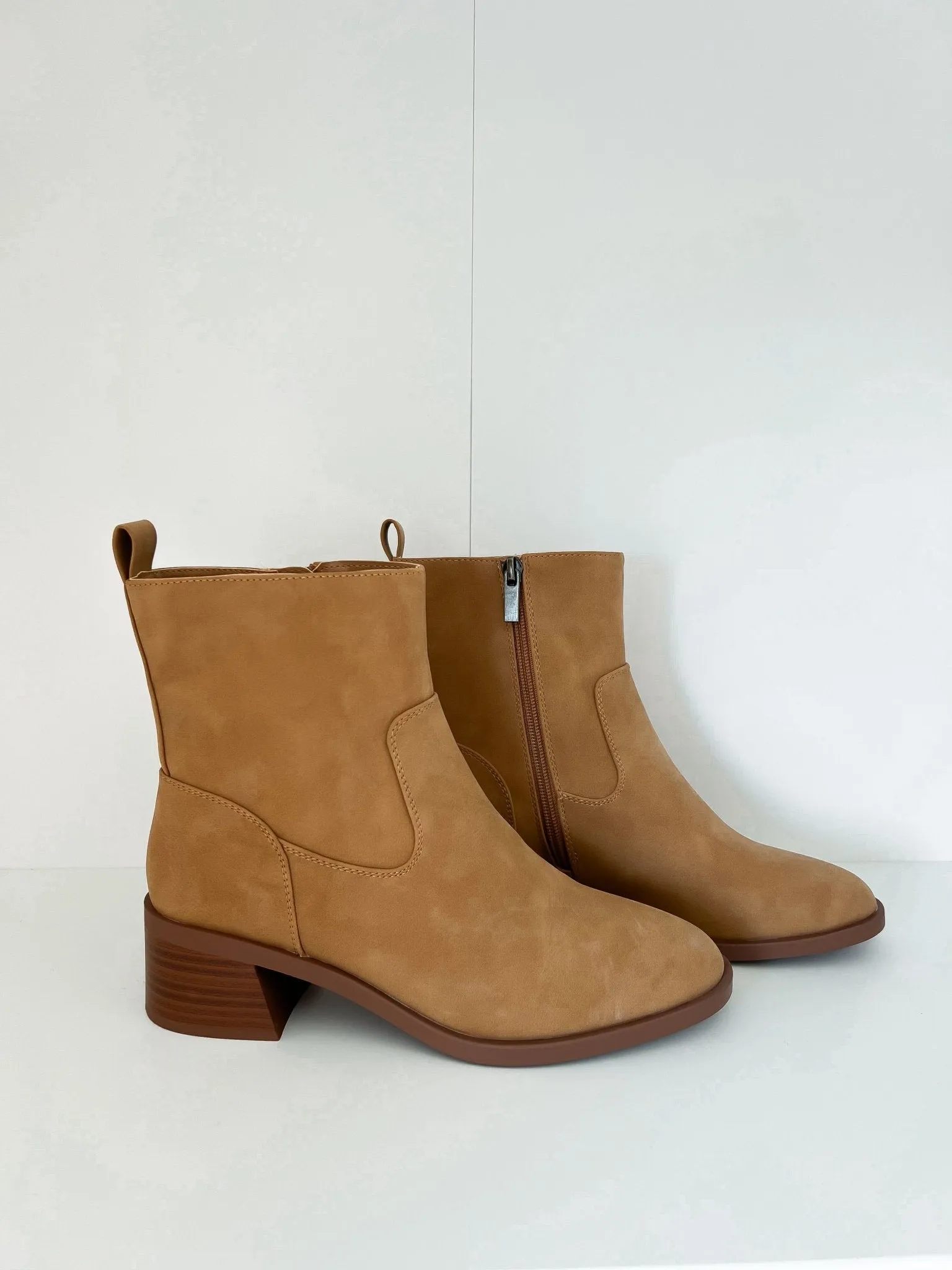 Elena Tan Heeled Booties - DOORBUSTER