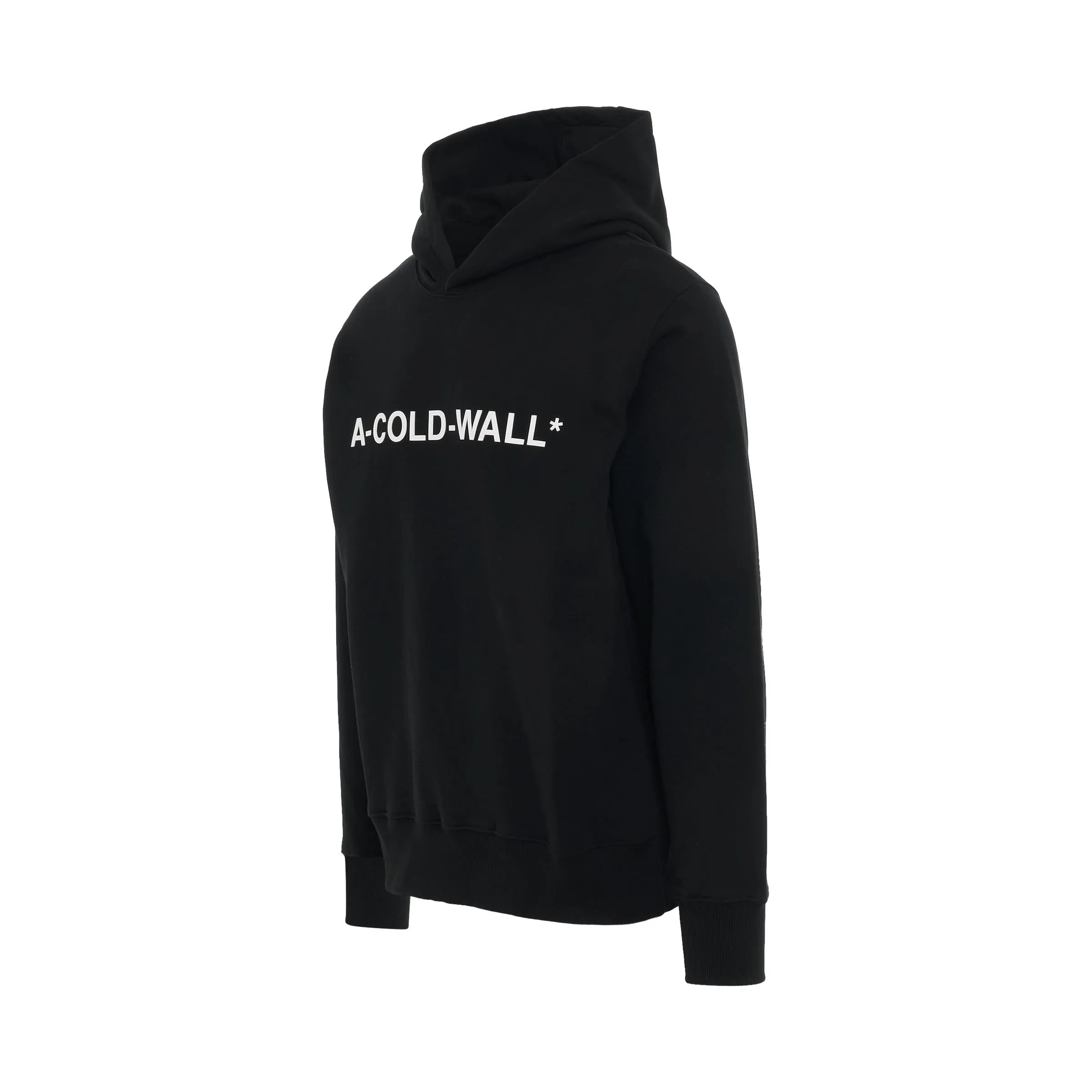 Essential Logo Cotton Hoodie in Black