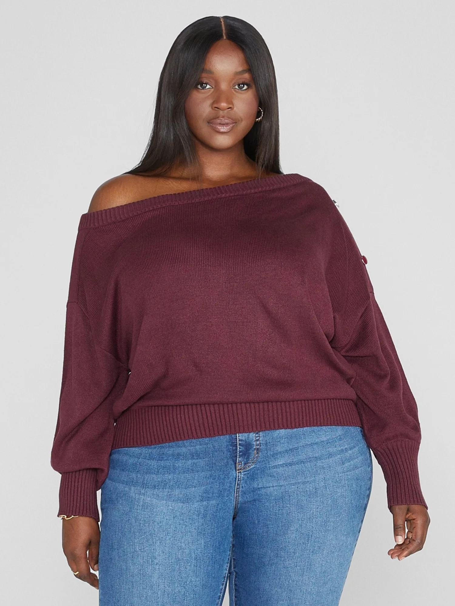 Fashion To Figure - Adrienne Off-Shoulder Sweater