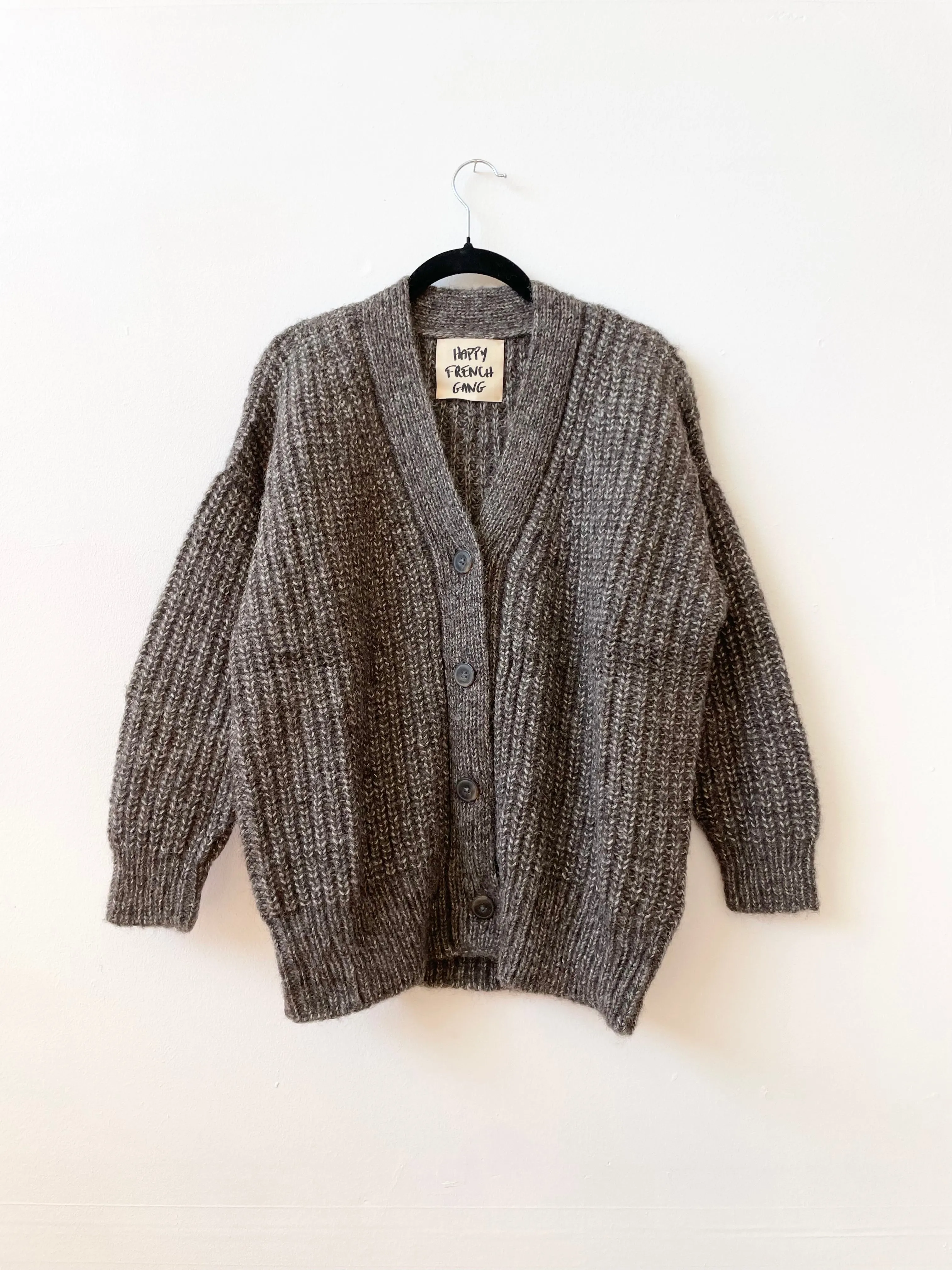 Graphite Gaston Cardigan, Undyed Alpaca