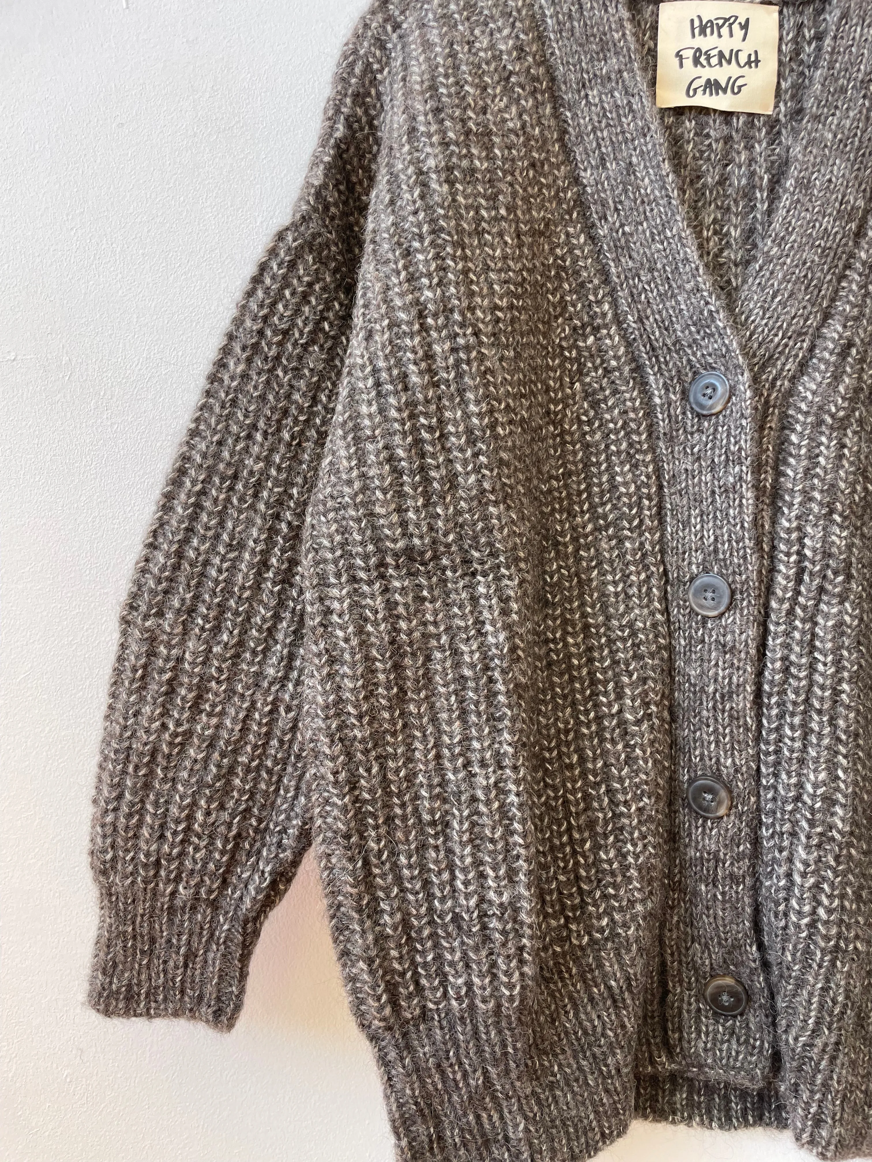 Graphite Gaston Cardigan, Undyed Alpaca