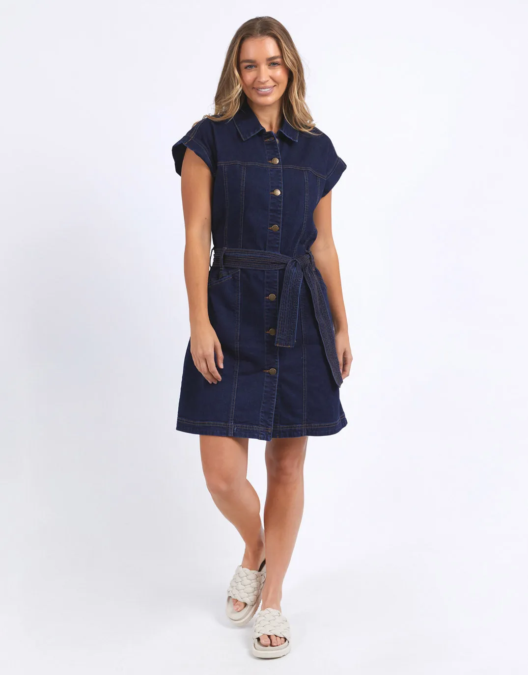 Heidi Dress - Dark Blue Denim