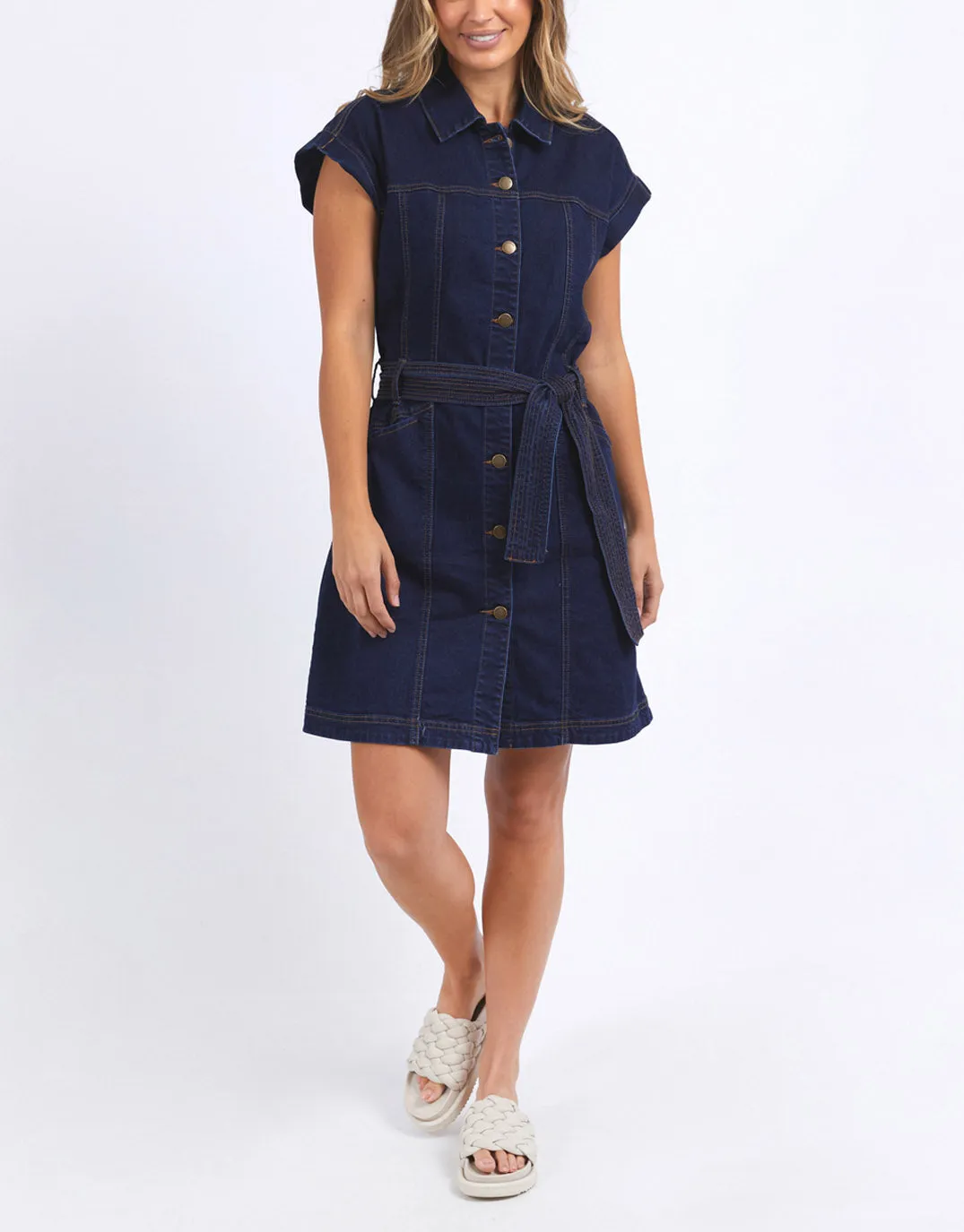 Heidi Dress - Dark Blue Denim