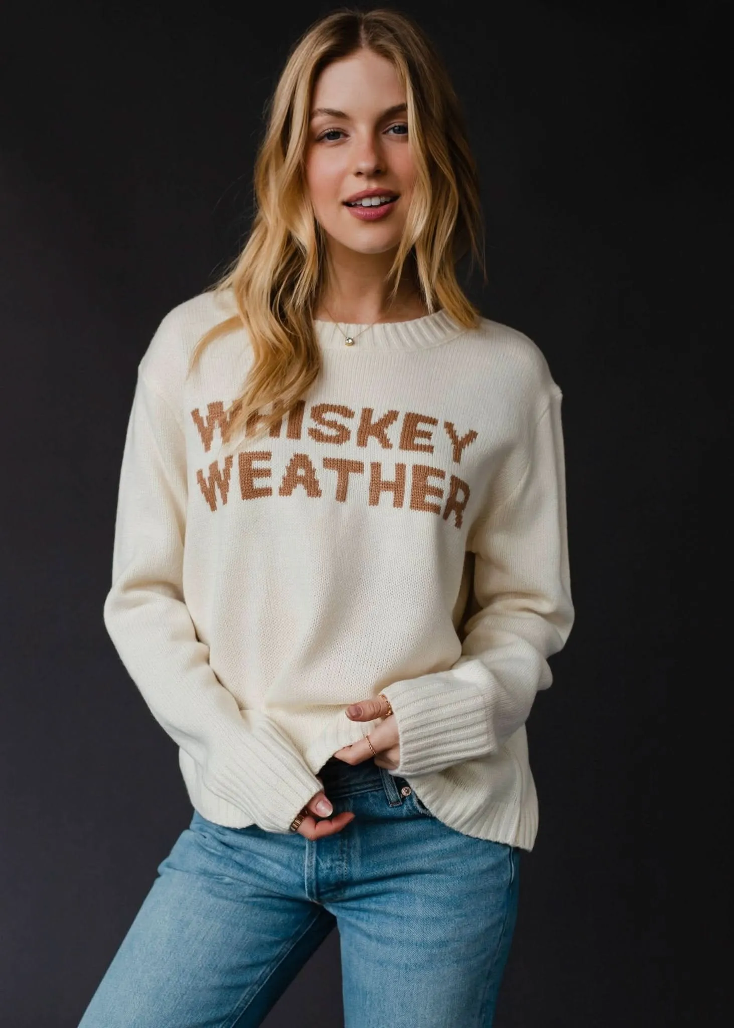 Ivory Whiskey Weather Sweater