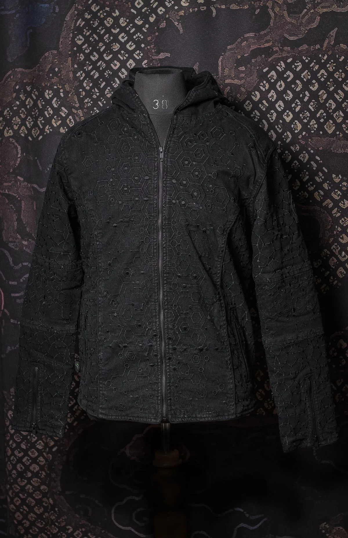 Jacket Men / Denim Digital Embroidery - Black KAMBOZII PENTA