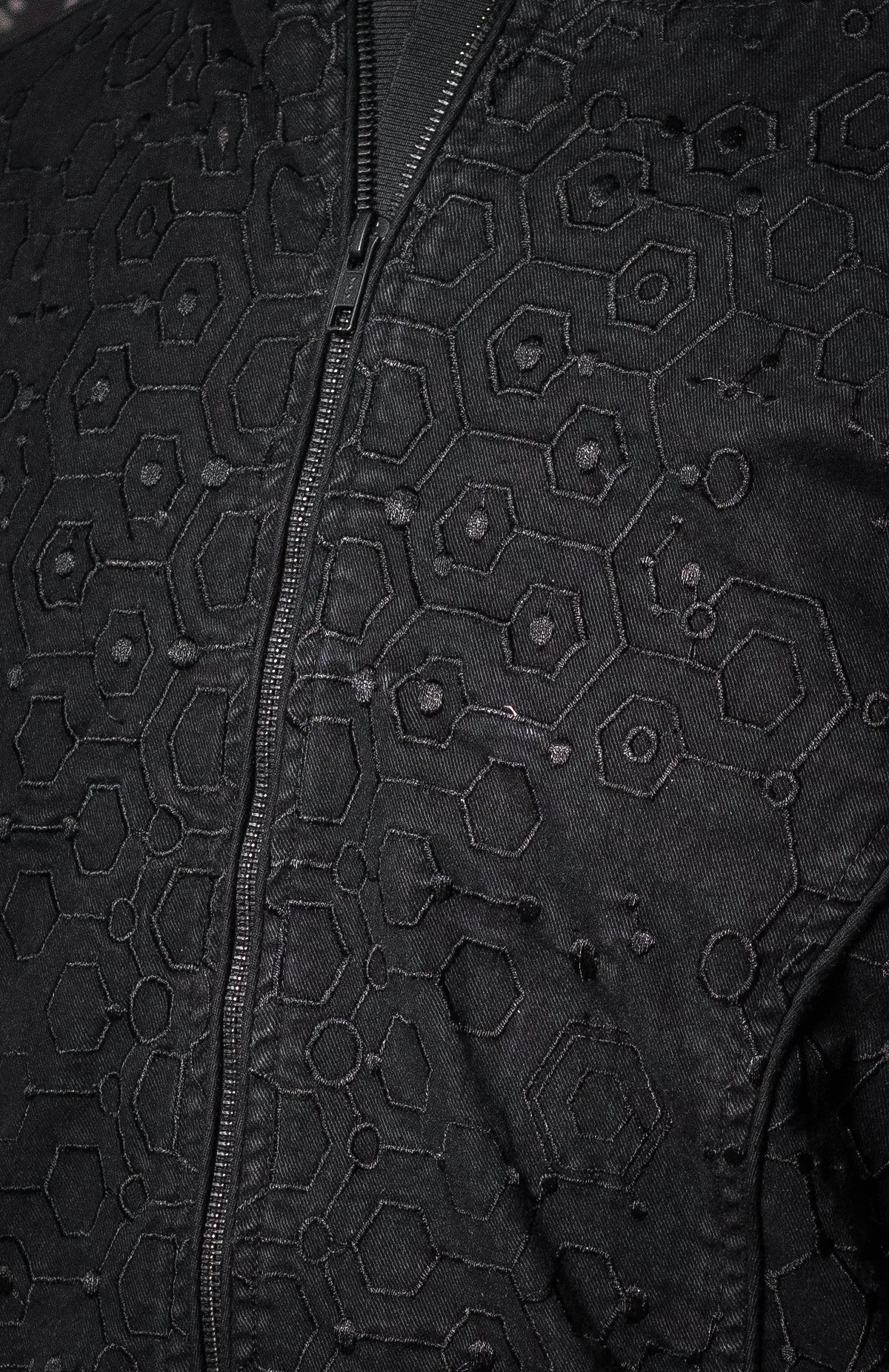 Jacket Men / Denim Digital Embroidery - Black KAMBOZII PENTA