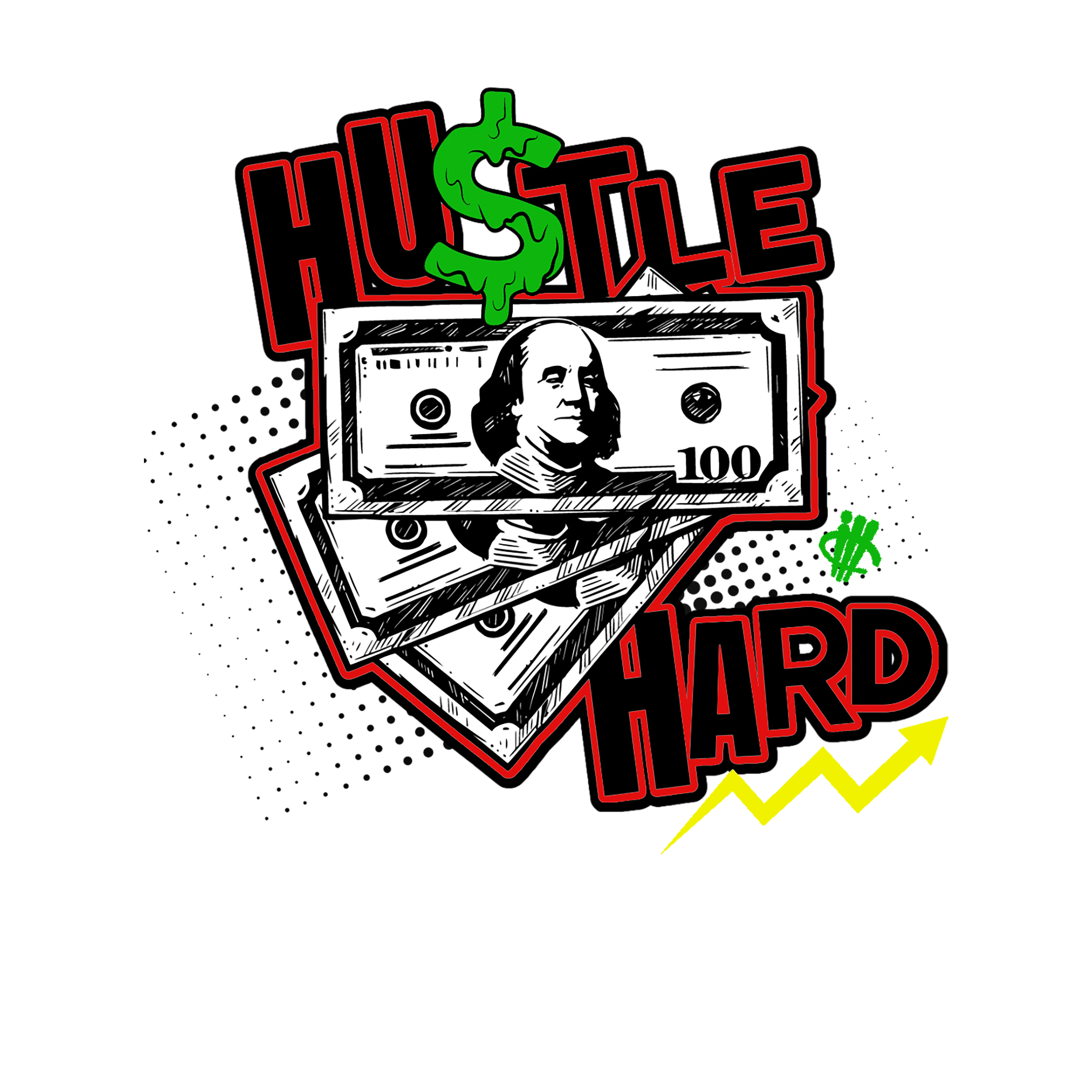 Jordan 13 Playoffs - Black T-Shirt (HUSTLE HARD $)