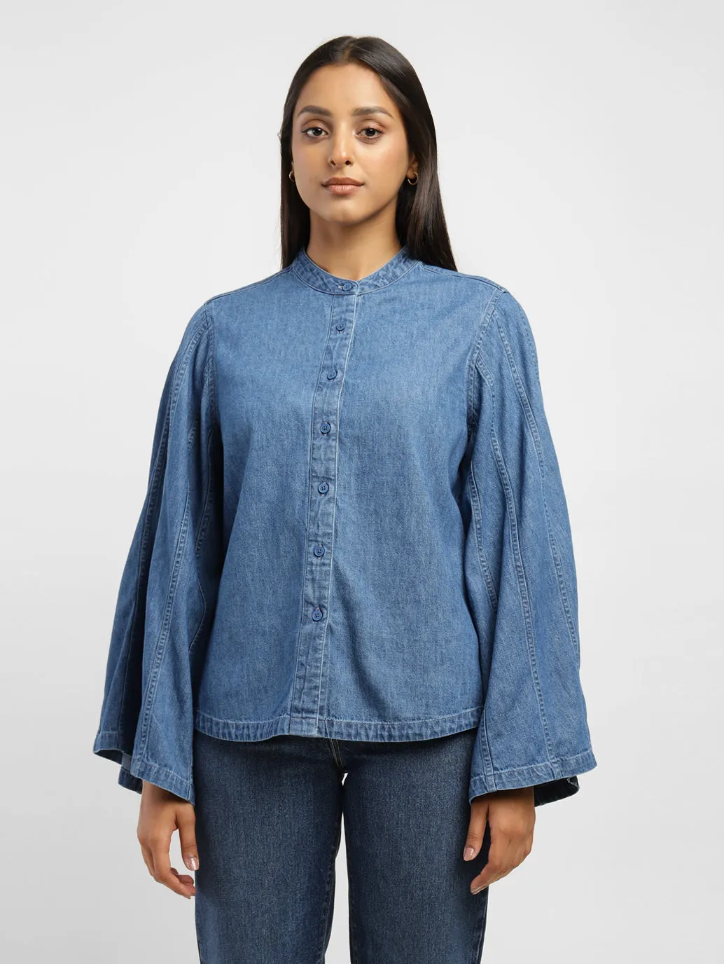 Levi's X Deepika Padukone Bell Sleeves Collared Shirt