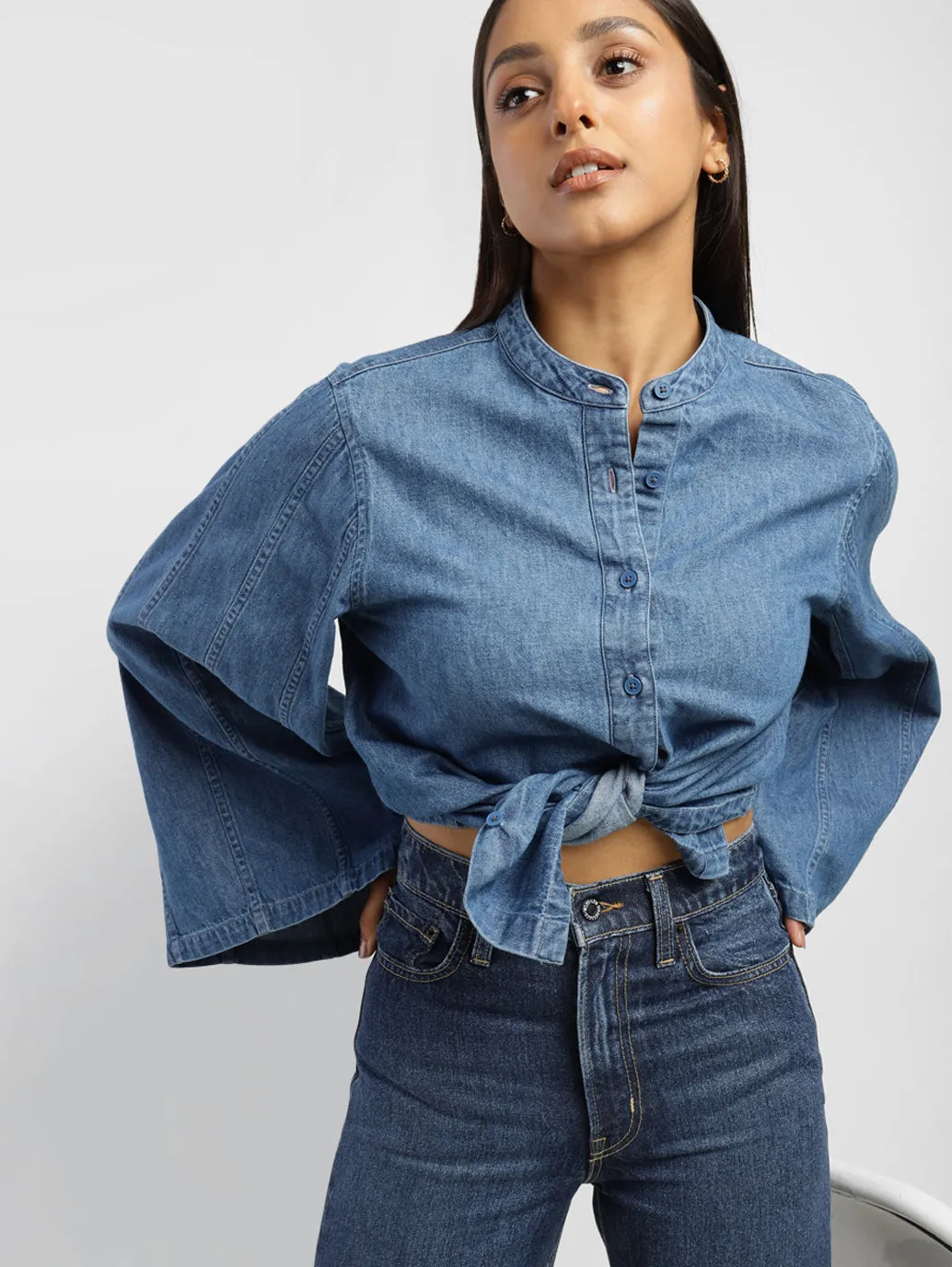 Levi's X Deepika Padukone Bell Sleeves Collared Shirt