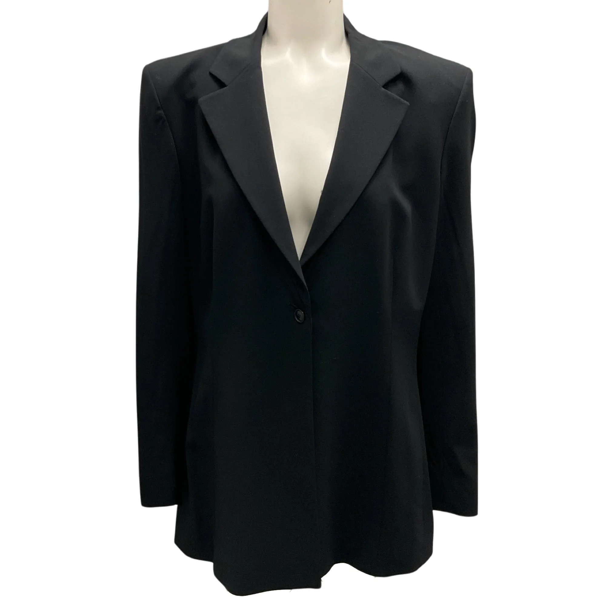 Luciano Barbera Black Classic Wool Stretch Blazer