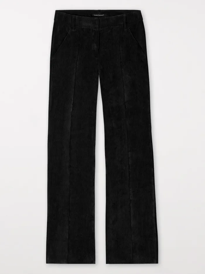 Luisa Cerano Cord Wide Leg Trousers In Black 608690 3556 Col 001