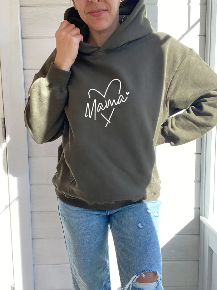 Mama Heart Hooded Sweatshirt