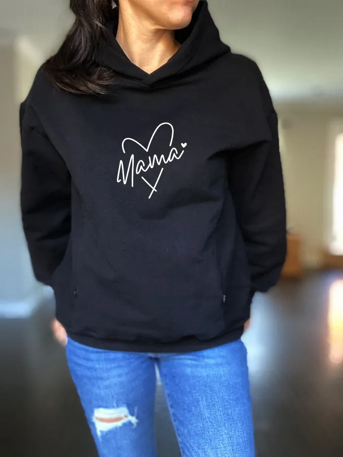 Mama Heart Hooded Sweatshirt