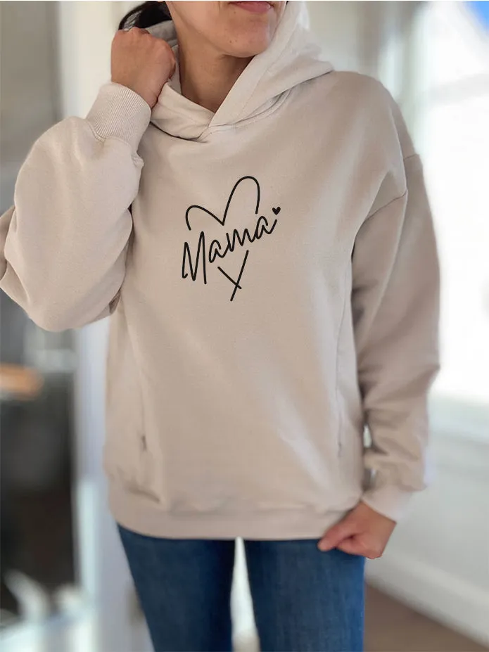 Mama Heart Hooded Sweatshirt