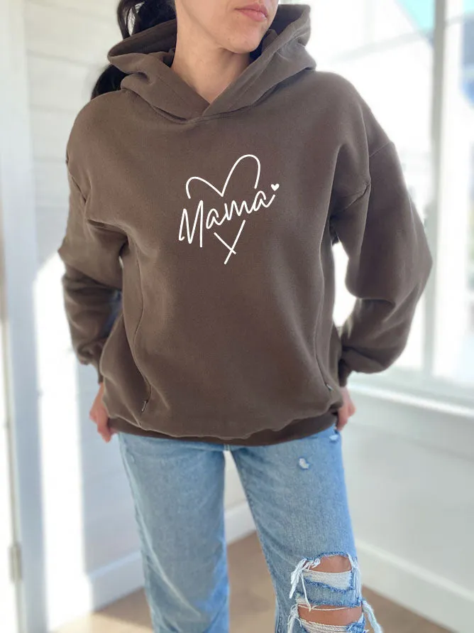 Mama Heart Hooded Sweatshirt