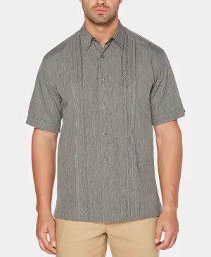 Men's shirt with embroidery and geoprint Cubavera, multi