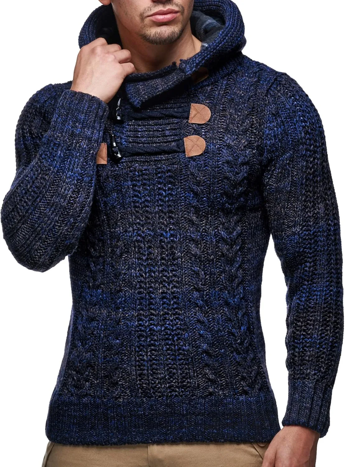 Men's Slim Fit Long-Sleeve Knitted Hoodie | Essential Winter Sweater