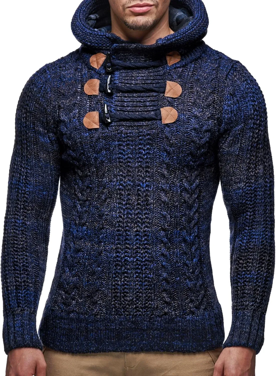 Men's Slim Fit Long-Sleeve Knitted Hoodie | Essential Winter Sweater