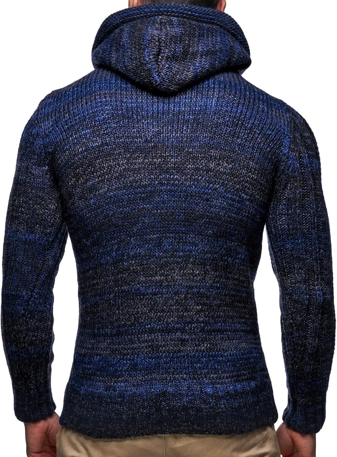 Men's Slim Fit Long-Sleeve Knitted Hoodie | Essential Winter Sweater