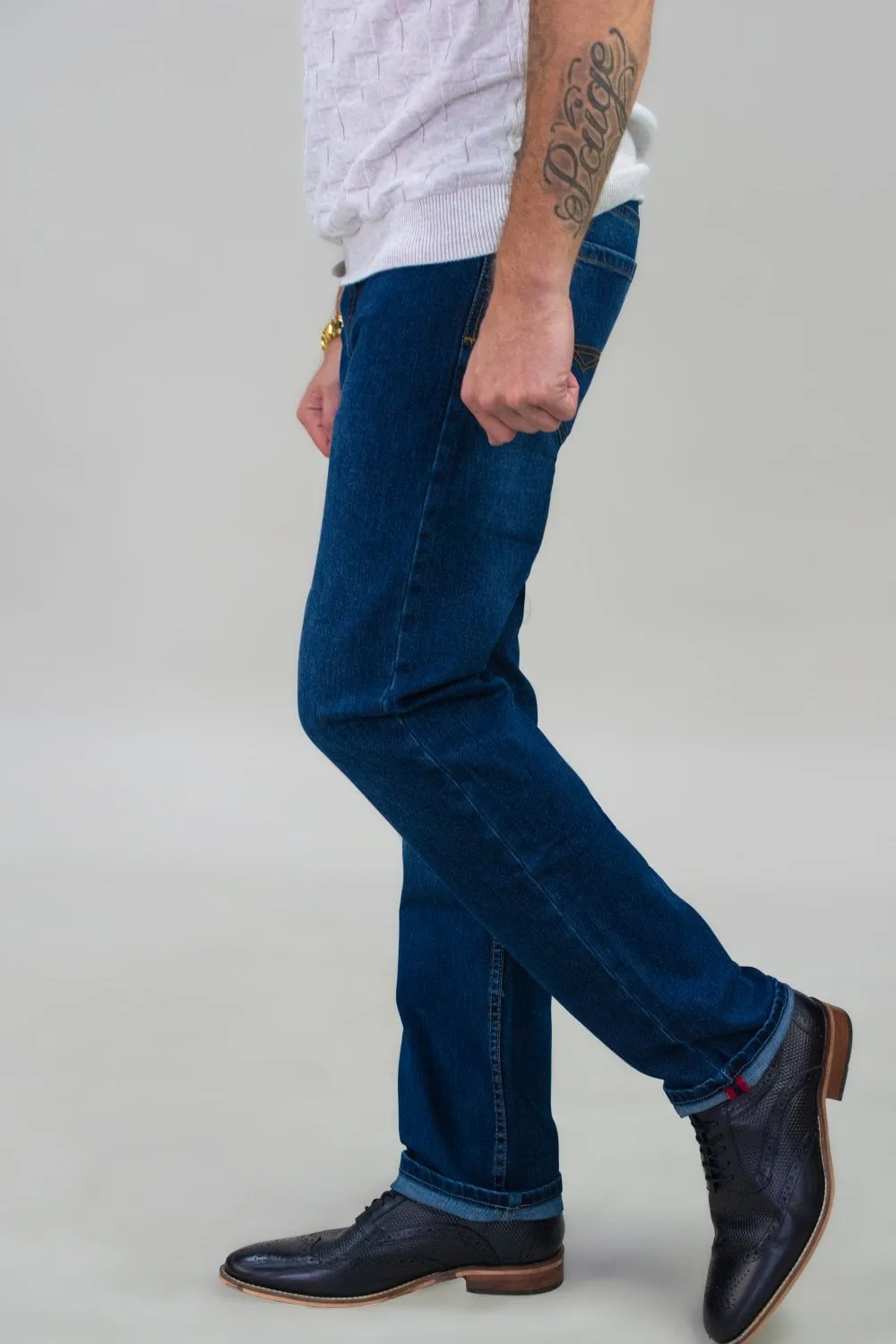 Milano Stonewash Long Stretch Denim Jeans