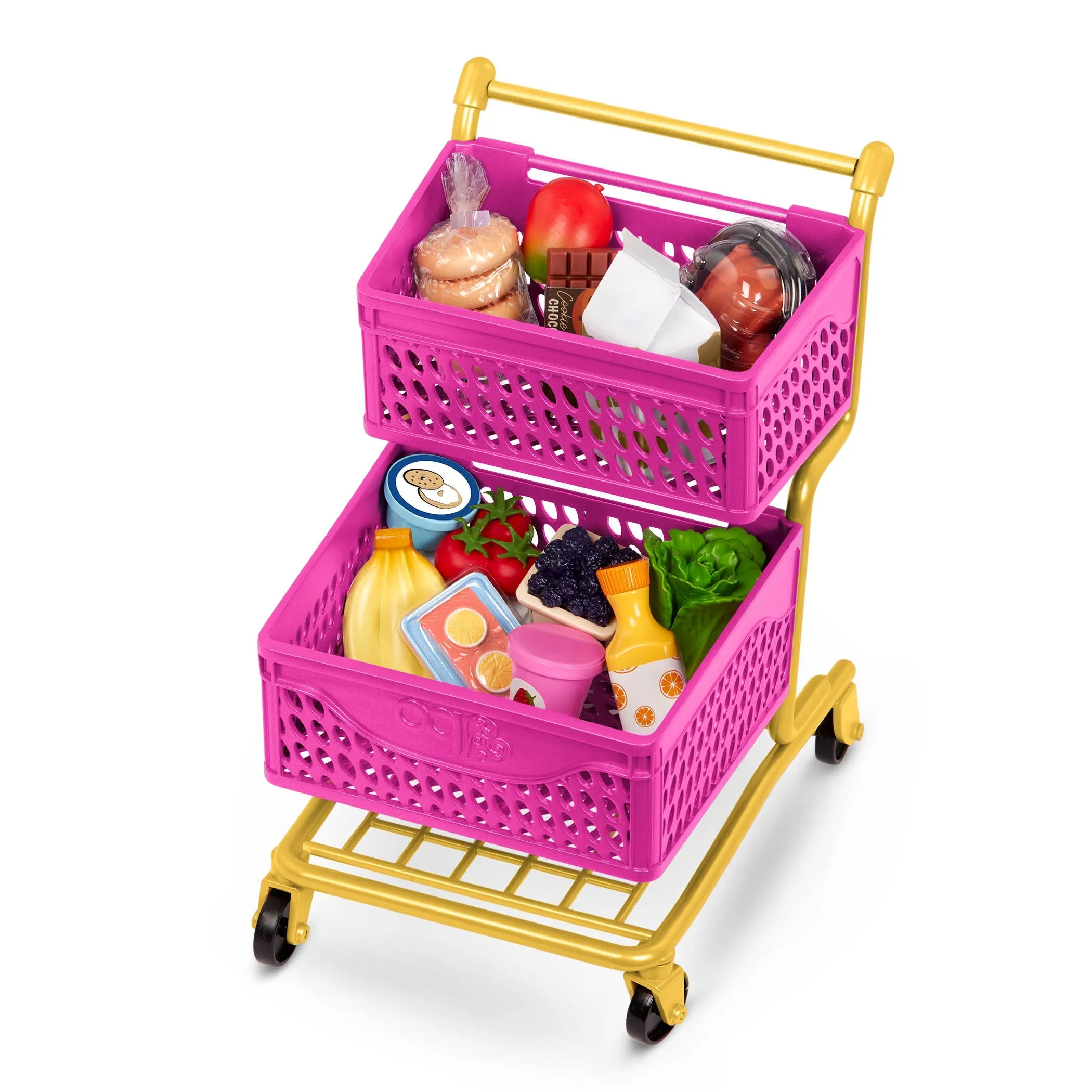 Our Generation Deluxe Accessory Set Grocery Day Shopping Cart With Groceries