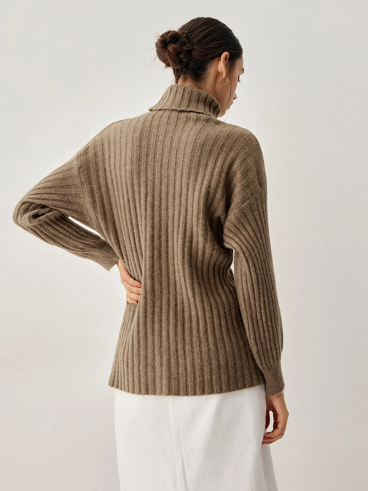 Oversized Turtleneck Long Trendy Sleeve Knit Top