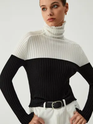 Paradise Feeling Turtleneck Trendy Long Sleeve Knit Top