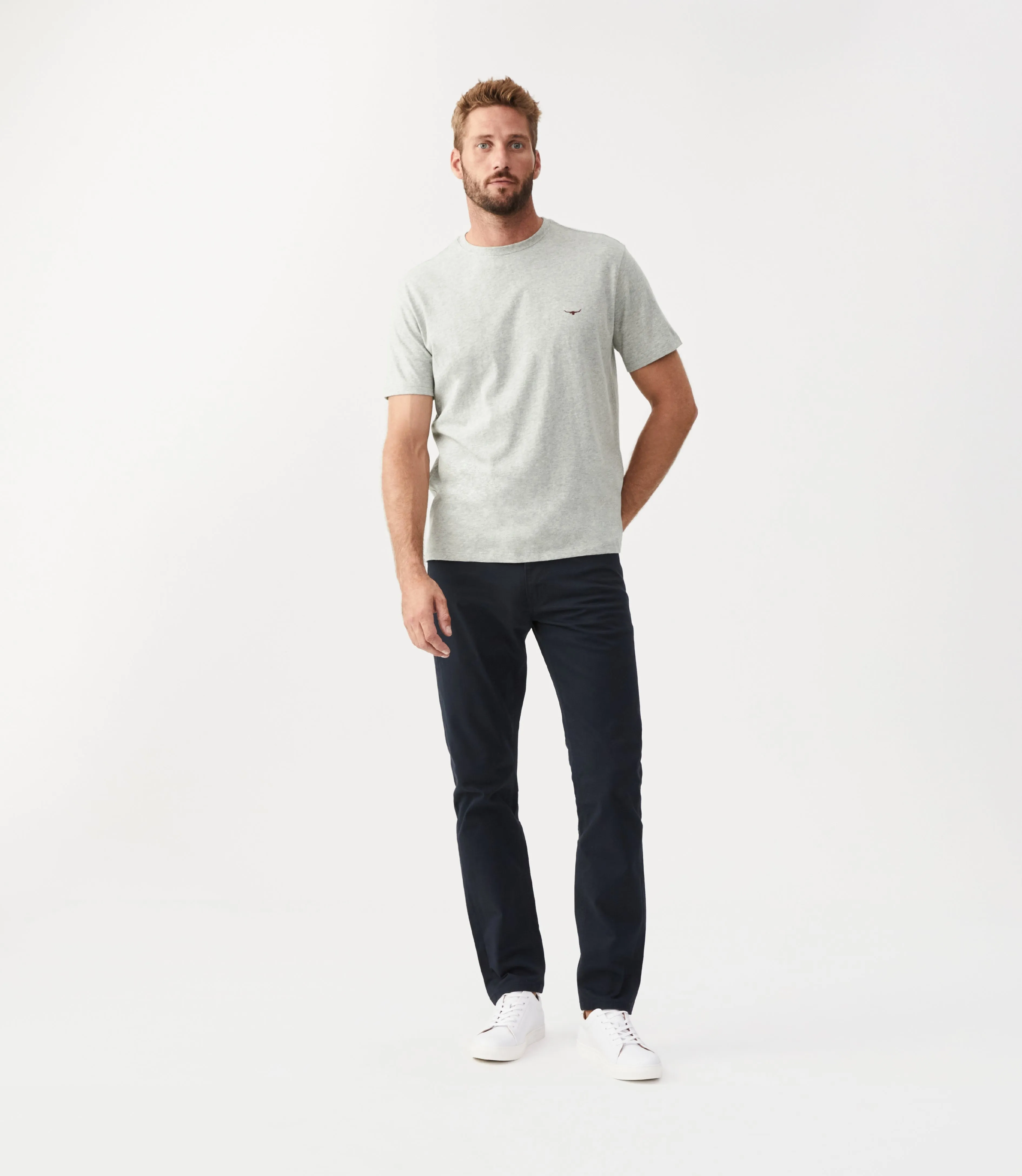 Parson T-Shirt - Grey/Chestnut