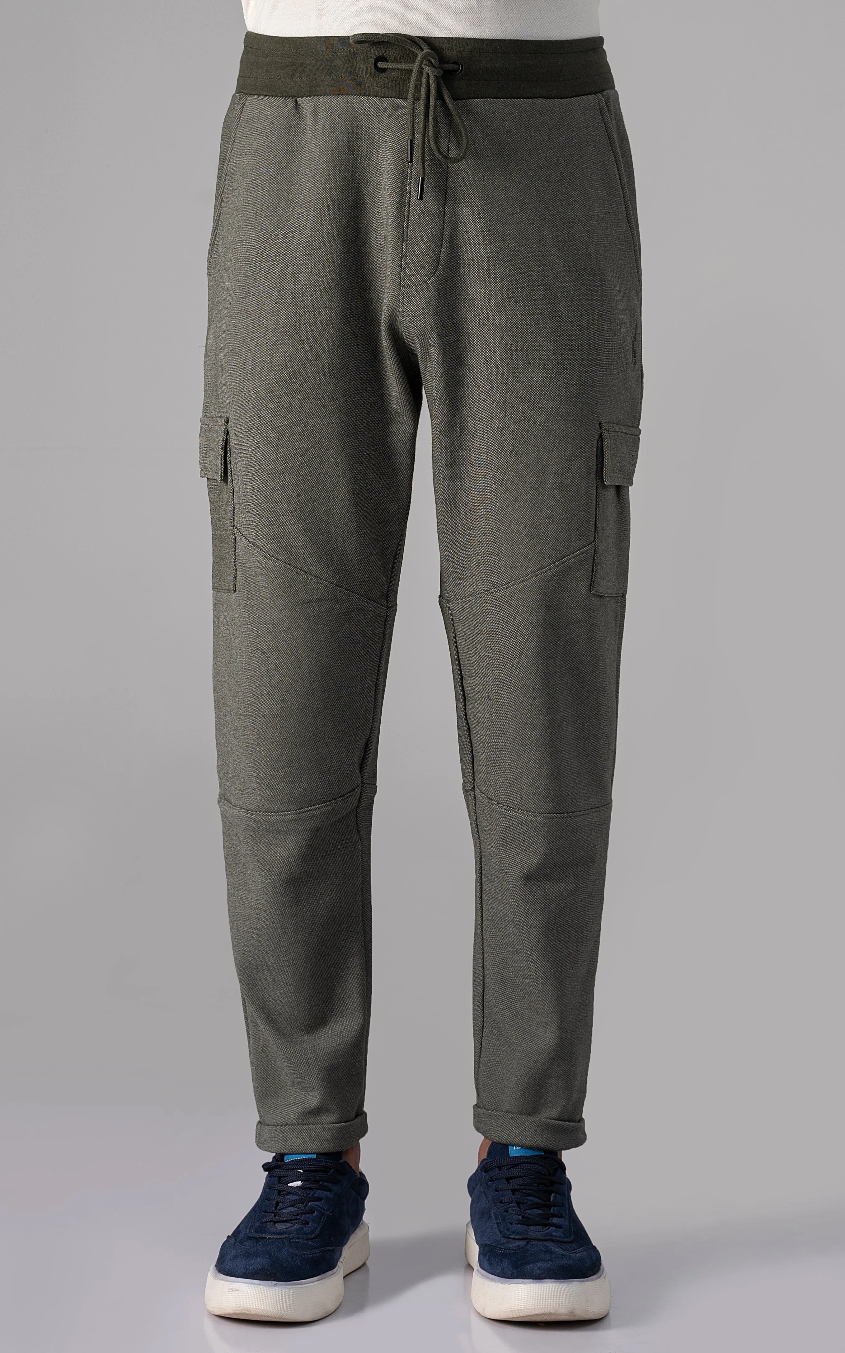 Pique Interlock Cargo Trouser olive