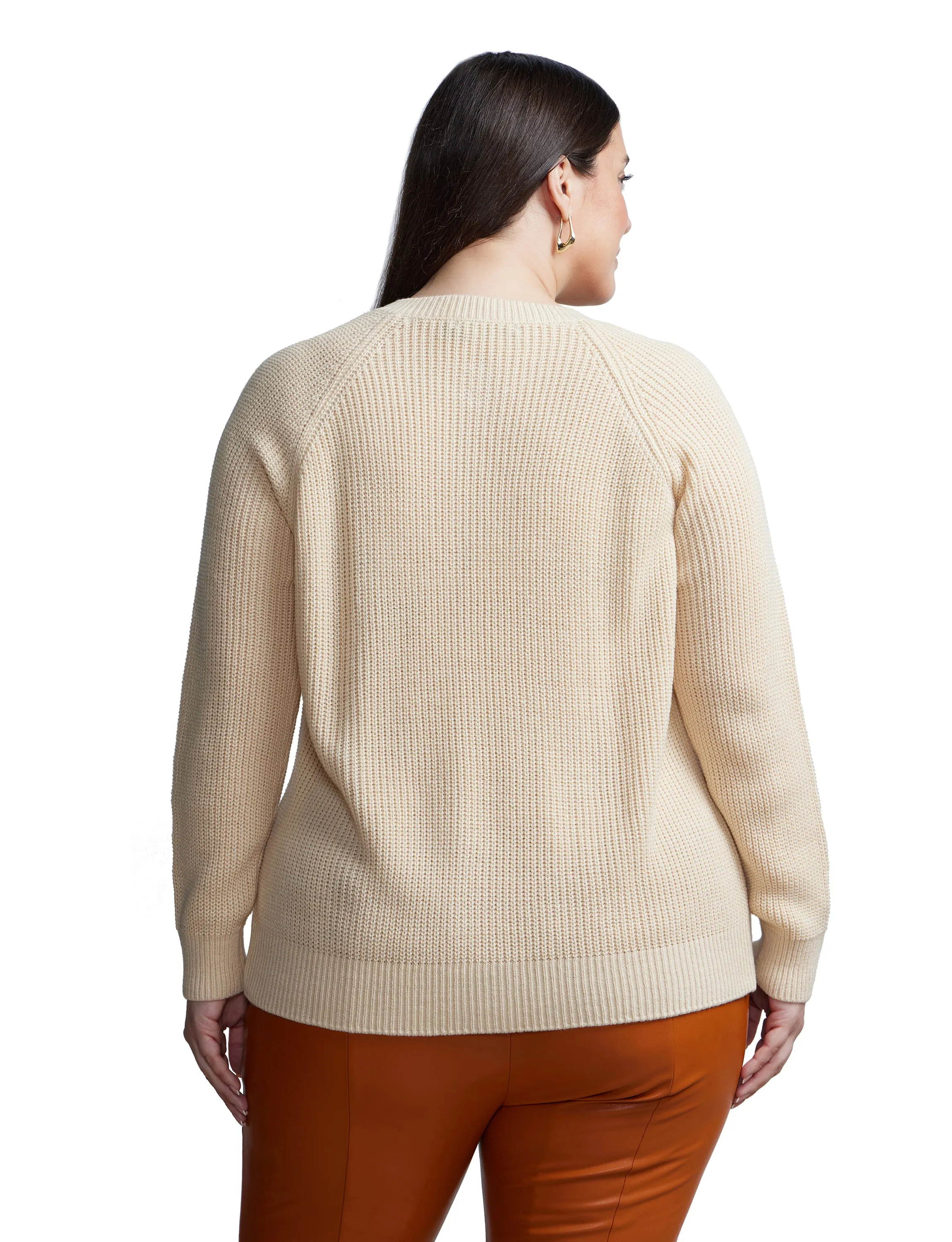 Plus Shaker Stitch Button Front Cardigan