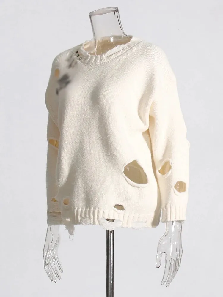 Pre Order:  In Tatters Knit Sweater