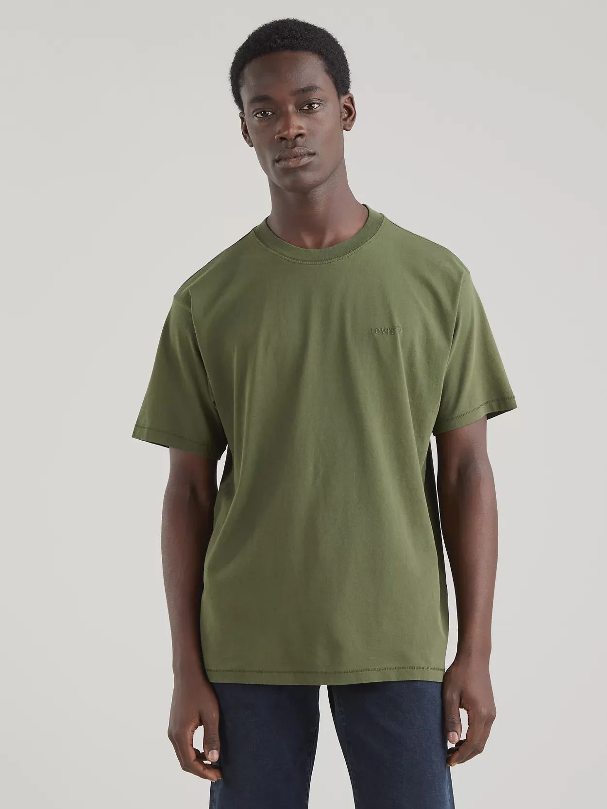 Red Tab Vintage Tee - Mossy Green