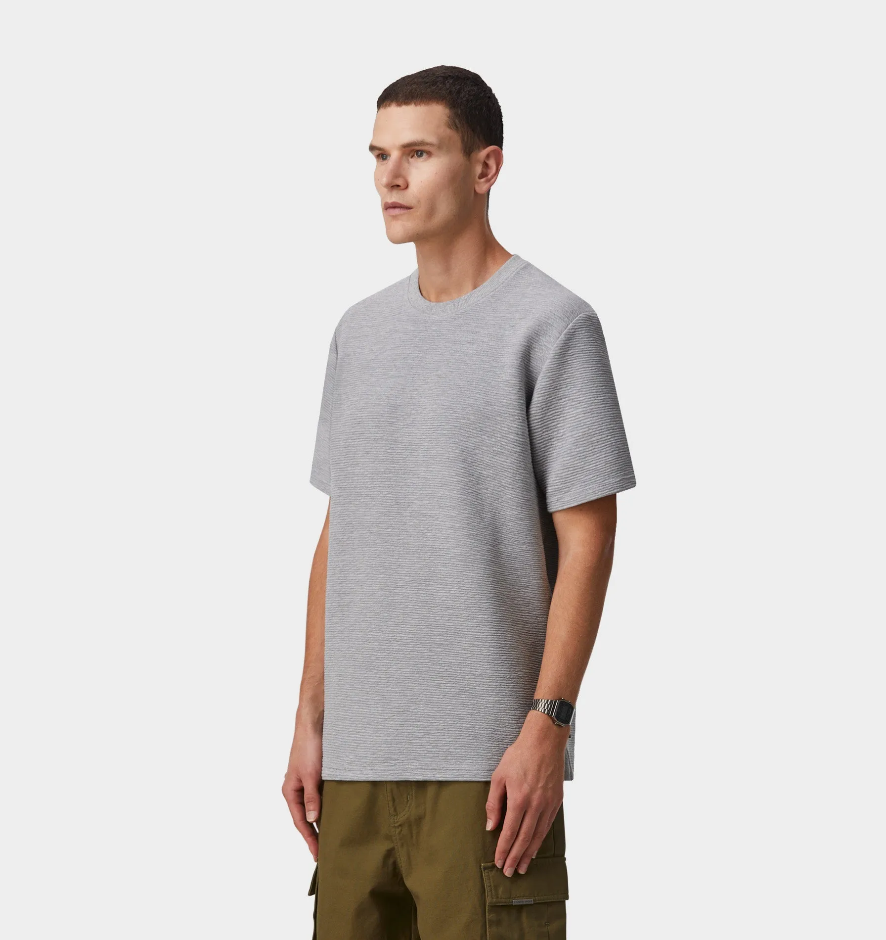 Ridged Chester Tee - Vintage Grey