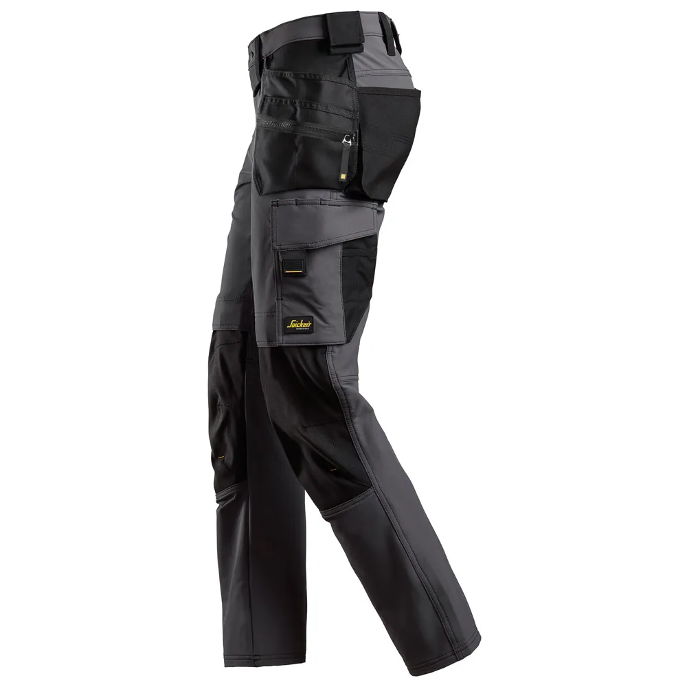 Snickers 6271 AllroundWork, Full Stretch Trousers Holster Pockets Steel Grey