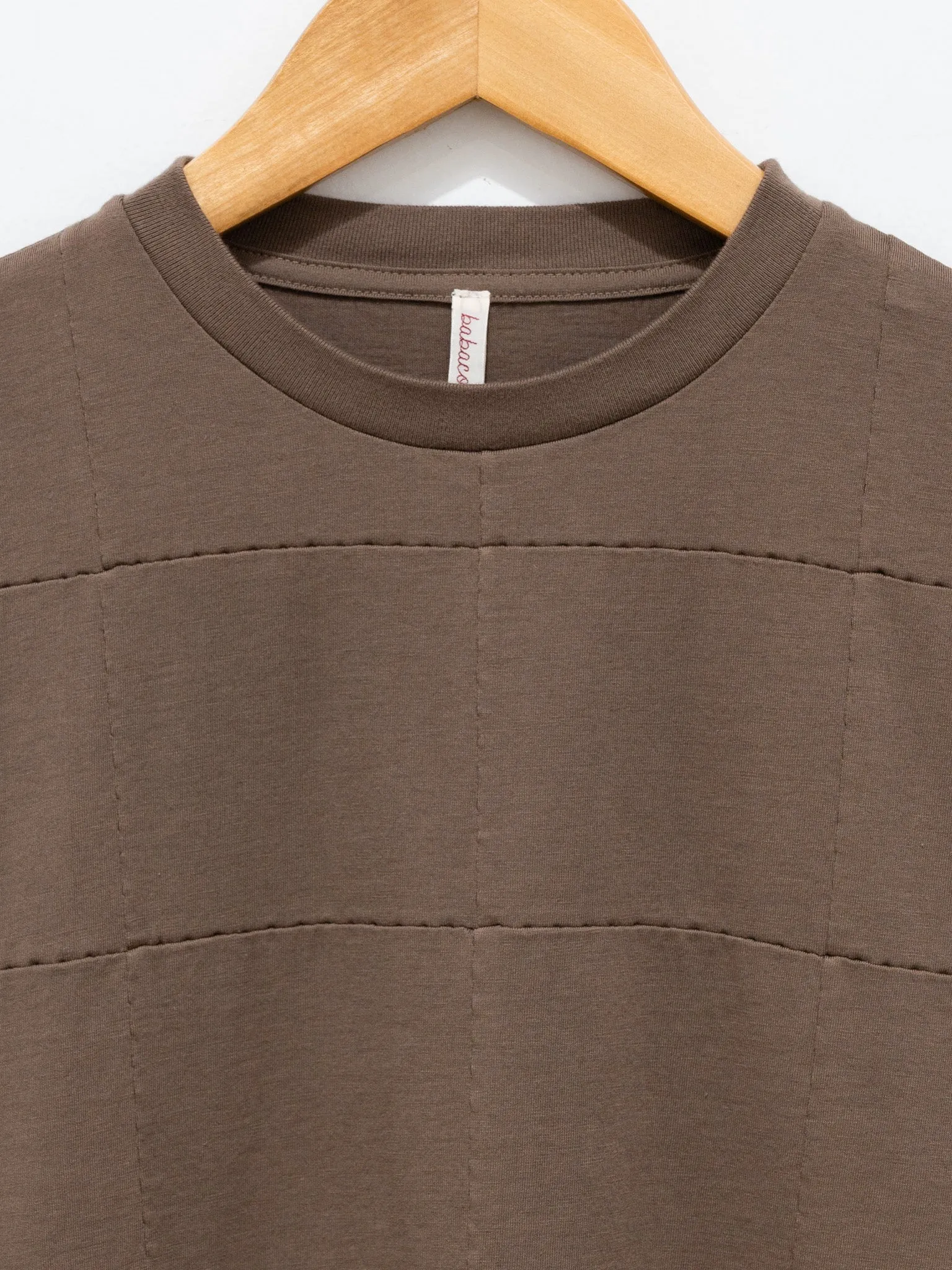 Square Patterned Tee - Brown