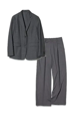 Tailored Jacket & Pleated Wide Trousers