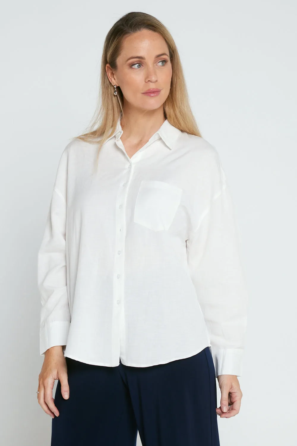 Tiffany Linen Essential Shirt - White