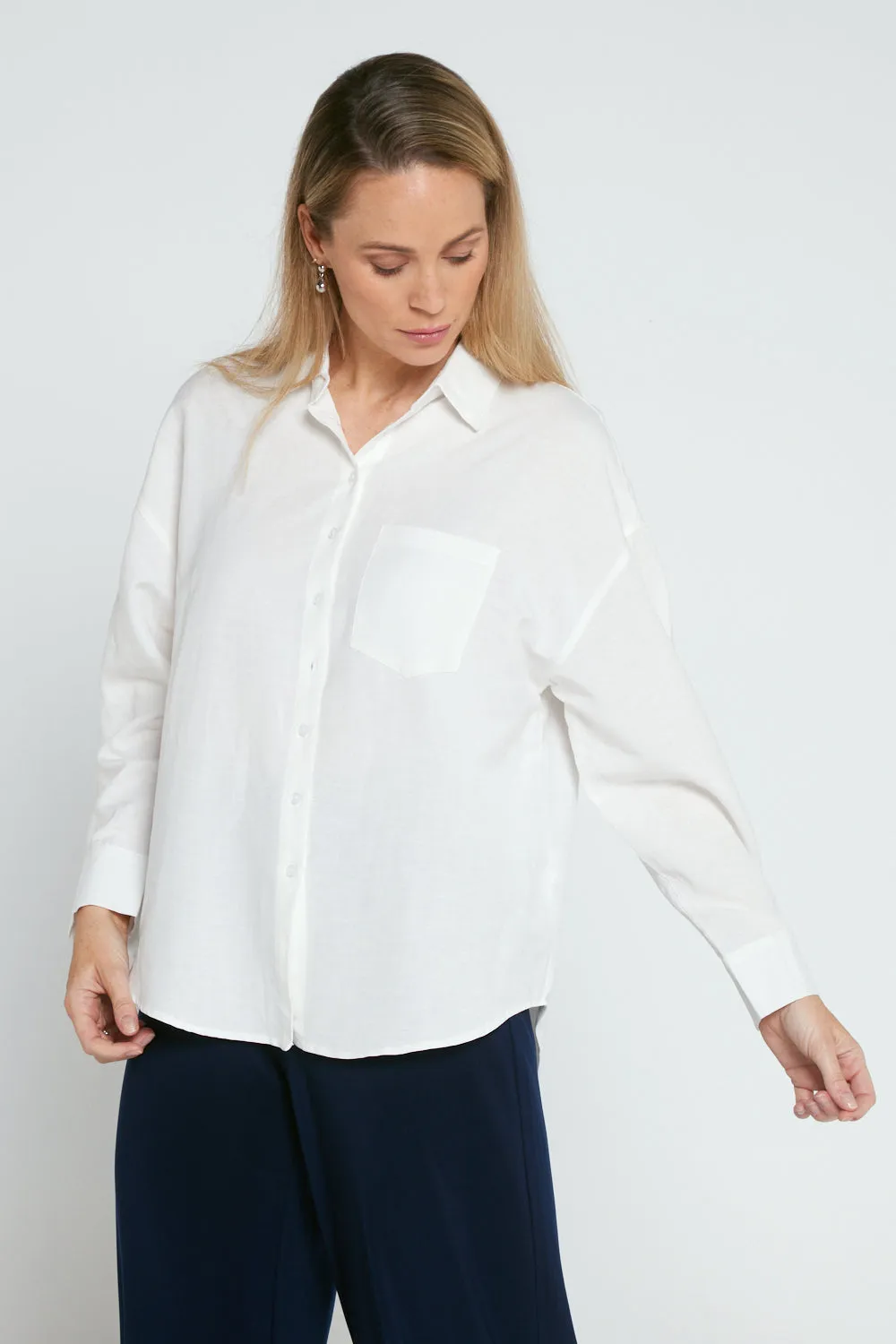 Tiffany Linen Essential Shirt - White