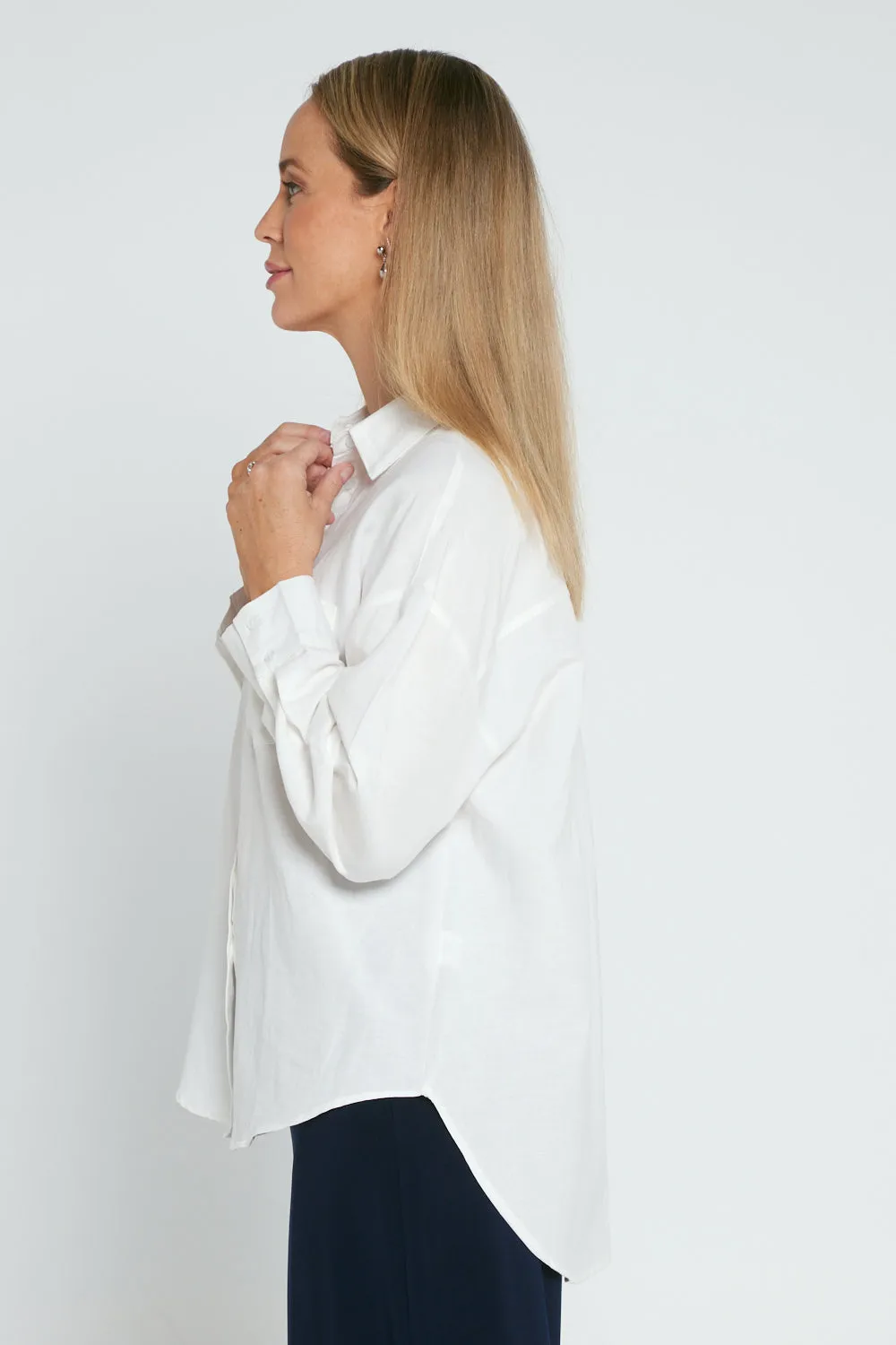 Tiffany Linen Essential Shirt - White